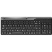 Wireless Keyboard A4Tech FBK25, Multimedia, Smartphone Cradle, up to 4 Devices, BT/2.4Ghz, Black