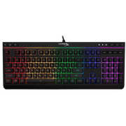 HYPERX Alloy Core RGB Membrane Gaming Keyboard (RU), Black, Backlight (RGB), Quiet, Responsive keys with anti-ghosting functionality, Spill resistant, Key rollover: 6-key / N-key modes, Durable, solid frame, Convenient USB charge port,  USB