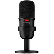 HyperX SoloCast, Microphone for the streaming, Sampling rates: 48 / 44.1 /32 / 16 / 8 kHz, 20Hz-20kHz, Tap-to-Mute sensor with LED indicator, Flexible, Adjustable stand, Cardioid polar pattern, Boom arm and mic stand, Cable length: 2m, Black,  USB