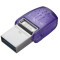 64GB USB3.2 Kingston DataTraveler microDuo 3C, Purple, USB-C + USB-A, Ultra-small (Read 200 MByte/s, Write 50 MByte/s)