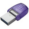 128GB USB3.2 Kingston DataTraveler microDuo 3C, Purple, USB-C + USB-A, Ultra-small (Read 200 MByte/s, Write 50 MByte/s)