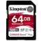 64GB SD Class10 UHS-II U3 (V90) Kingston Canvas React Plus, Ultimate, Read: 300Mb/s, Write: 260Mb/s, Capture 4K/8K Ultra-HD high-speed shots without dropping frames, Ultimate speeds to support professional camera use
