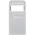 64GB USB3.2 Flash Drive Kingston DataTravaler Micro DTMC3G2, Ultra-small Metal Case (DTMC3G2/64G)