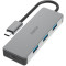 Hama 200105 USB-C Hub, 4 Ports, USB 3.2 Gen 2, 10 Gbit/s, alu