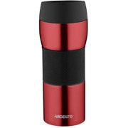Термочашка Ardesto Easy travel S 450 мл, красный, силикон,нержавеющая сталь