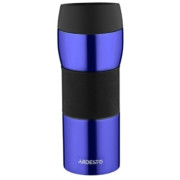 Термочашка Ardesto Easy travel S 450 мл,синий, силикон,нержавеющая сталь