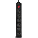 Surge Protector SVEN Optima, 6 Sockets with children protection, 5m, Black