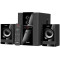 SVEN MS-1821 Black, 2.1 / 20W + 2x12W RMS, FM-tuner, USB & SD card Input, Digital LED display, remote control, all wooden, (sub.3.9" + satl.3.15")