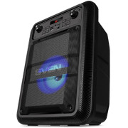 SVEN PS-400 Black, Bluetooth Portable Speaker, 12W RMS, LED display, Support for iPad & smartphone, FM tuner, USB & microSD, built-in lithium battery -1200 mAh, ability to control the tracks, AUX stereo input
