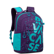 Backpack Rivacase 5430, for Laptop 15,6" & City bags, Violet/Aqua