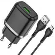 Jokade Wall Charger with Cable USB to Micro-USB  Single Port 3A Kaer, Black 
