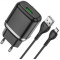Jokade Wall Charger with Cable USB to Micro-USB Single Port 3A Kaer, Black