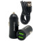 Charome Car Charger with Cable USB to Lightning C6, Black