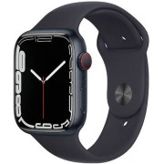 Apple Watch Series 7 GPS + Cellular 45mm Midnight Aluminum Case with Midnight Sport Band ( MKJP3)