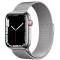 Series 7 GPS + Cellular 41mm Silver Stainless Steel Case with Silver Milanese Loop (MKHF3, MKHX3)