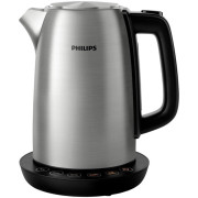 Kettle Philips HD9359/90, Stainless steel, 2200W, 1,7l, concealed heating element, 360° swivel base, 40-100°C, inox black
