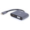 Adapter Type-C to HDMI & VGA sockets Cablexpert, HDMI 4K (30Hz), A-USB3C-HDMIVGA-01