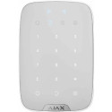 Ajax Wireless Security Touch Keypad KeyPad Plus, White, encrypted contactless cards and key fobs