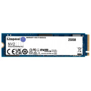 .M.2 NVMe SSD 250GB  Kingston  NV2 [PCIe 4.0 x4, R/W:3000/1300MB/s, 80TBW, 3D-NAND QLC]