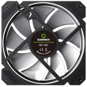 PC Case Fan GAMEMAX FN-12Rainbow-C9, 120mm, ARGB, 28.8dB, 56,62 CFM, 1200RPM, Hydro Bearing, Black