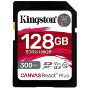 128GB  SDXC Card (Class 10) UHS-II , U3, Kingston Canvas React Plus SDR2/128GB (R/W:300/260MB/s)