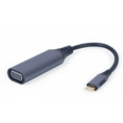 Adapter  Type-C to VGA socket 0.15m Cablexpert, up to 1920 x 1080 pixels at 60 Hz, A-USB3C-VGA-01