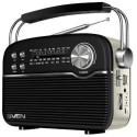 Speakers SVEN Tuner SRP-500 Black 3W, Bluetooth, FM/AM/SW, USB, microSD, AUX, battery