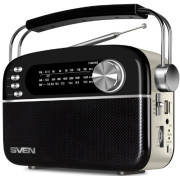 Speakers SVEN Tuner SRP-505 Black 3W, Bluetooth, FM/AM/SW, USB, microSD, AUX, battery