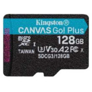  128GB Kingston Canvas Go! Plus SDCG3/128GB, microSD Class10 A2 UHS-I U3 (V30) , Ultimate, Read: 170Mb/s, Write: 70Mb/s, Ideal for Android mobile devices, action cams, drones and 4K video production
