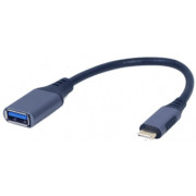Adapter USB 3.0 OTG Type-C (male) to Type-A (female) cable adapter, durable premium style metal housing