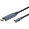 Adapter USB Type-C to DisplayPort male adapter cable, space grey, 1.8 m