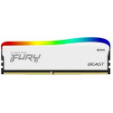8GB DDR4-3200  Kingston FURY® Beast DDR4 RGB Special Edition, PC25600, CL16, 1.35V, Auto-overclocking, Asymmetric WHITE heat spreader, Dynamic RGB effects featuring Kingston FURY Infrared Sync technology, Intel XMP Ready (Extreme Memory Profiles)