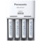 Panasonic Basic Charger 4-pos AA/AAA + 4AA 2000mAh, K-KJ51MCD40E
