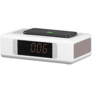 Acoustic Docking Station 2E SmartClock Wireless Charging, White 2E-AS01QIWT