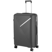 2E Plastic Suitcase, SIGMA, M, 4 Wheels, Graphite