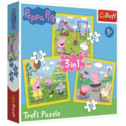 Trefl 34849 Puzzles 3In1 Peppa'S Happy Day