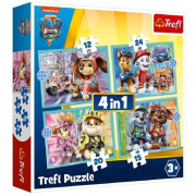 Trefl 34394 Puzzles 4In1 Happy Paw Patrol