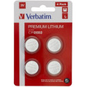 Verbatim Lithium Battery CR2032 3V, 4 Pack