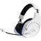 Headset HyperX Cloud Stinger Core 2 PS5, White, Immersive DTS Headphone:X Spatial Audio, Microphone built-in, Swivel-to-mute noise-cancelling mic, Frequency response: 10Hz–25,000 Hz, Cable length:2m, 3.5 jack