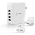 ttec Wall Charger 5.1A, 4 USB Port, White
