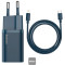 Baseus Super Si Quick Charger Type-C PD3.0 20W (With Baseus Cable Type-C to Lightning 1m), Blue