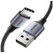 UGREEN Cable USB-A to Type-C 18W Aluminum with Braided (2m), US311, Black
