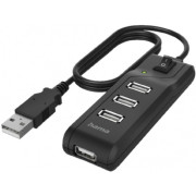 USB Hub, 4 Ports, USB 2.0, 480 Mbit/s, On/Off Switch