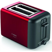 Toaster Bosch TAT3P424, 970W, 2 slices of toast, variable browning control, crumb tray, cancel button, cool touch, defrost, reheat, red