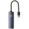 Adapter USB 2.0 to RJ-45 10/100 Mbps F, 25cm, Baseus Lite Gray WKQX000013