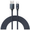 Cable USB - Type-C, Braided, 100W, 2m, Baseus Crystal Shine Black CAJY000501