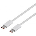 Cable Type-C - Type-C, Braided, 100W, 1m, Baseus Dynamic White  CALD000202