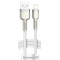 Cable USB - Lightning, 2.4A, 2m, Baseus Cafule Metal White CALJK-B02