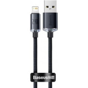 Cable USB - Lightning, 2.4A, 1.2m, Baseus Crystal Shine Black CAJY000001