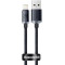 Cable USB - Lightning, 2.4A, 1.2m, Baseus Crystal Shine Black CAJY000001
